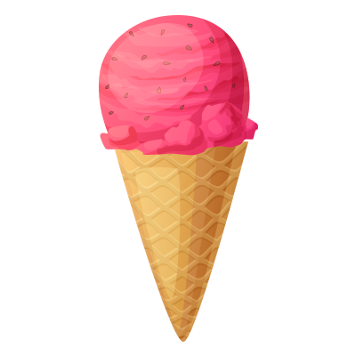 Helado de fresa